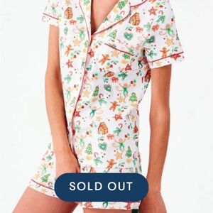 Roller Rabbit Gingerbread Party Polo Pajamas